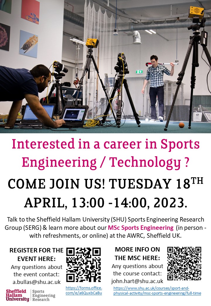 MSc Sports Engineering Course Open Day International Sports
